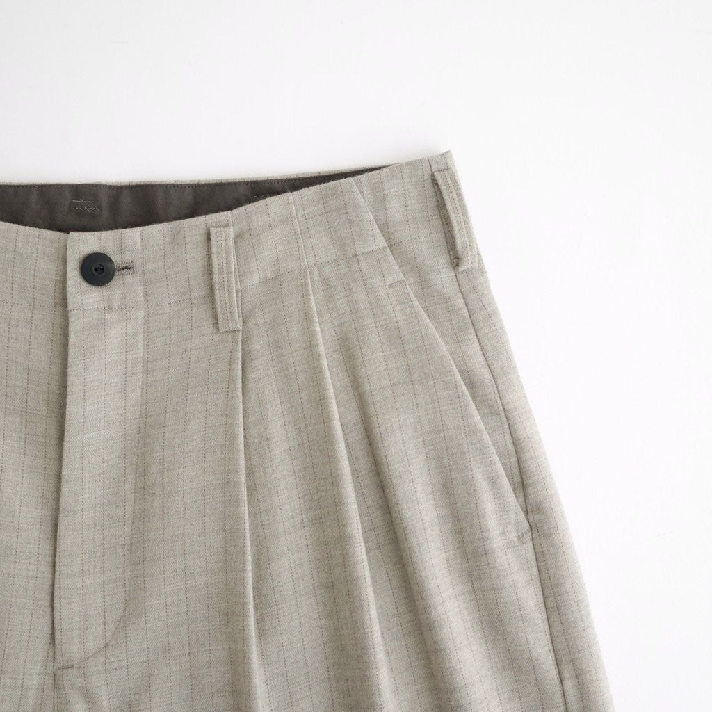 よそいきシンプル2タックワイドPT #BEIGE STRIPE [D226-P153]