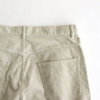 PIGMENT DYE FINX CORDUROY WIDE 5P PANTS #WHITE KHAKI [A25SP01PD]