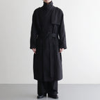 GARMENT-DYED TEXTURED CHINO COAT #BLACK [A26SC01MC]