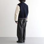 WOOL VARSITY JACKET #NAVY [26330201]
