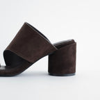 Square Suede Sandals #D/BRN [12611026]