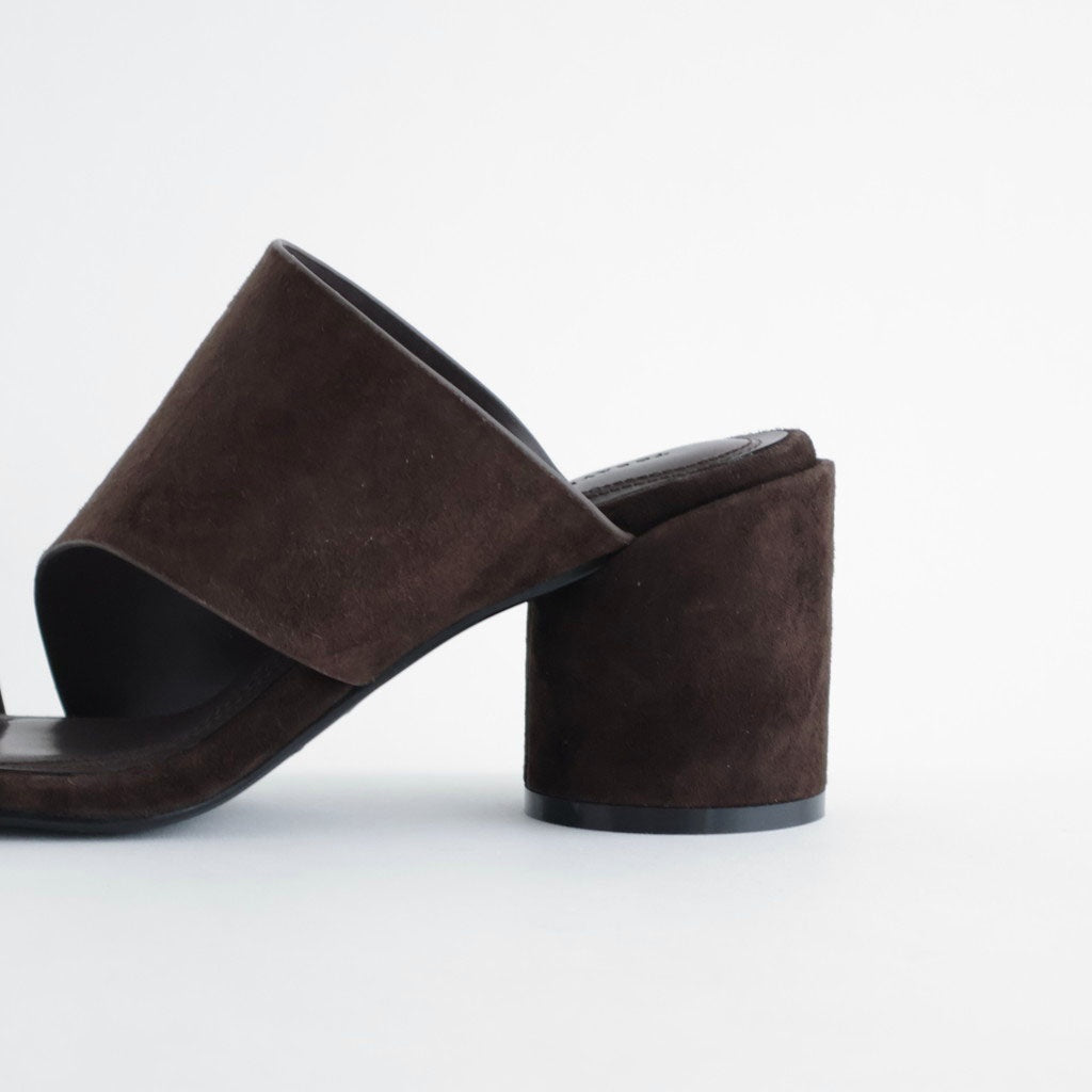 Square Suede Sandals #D/BRN [12611026]