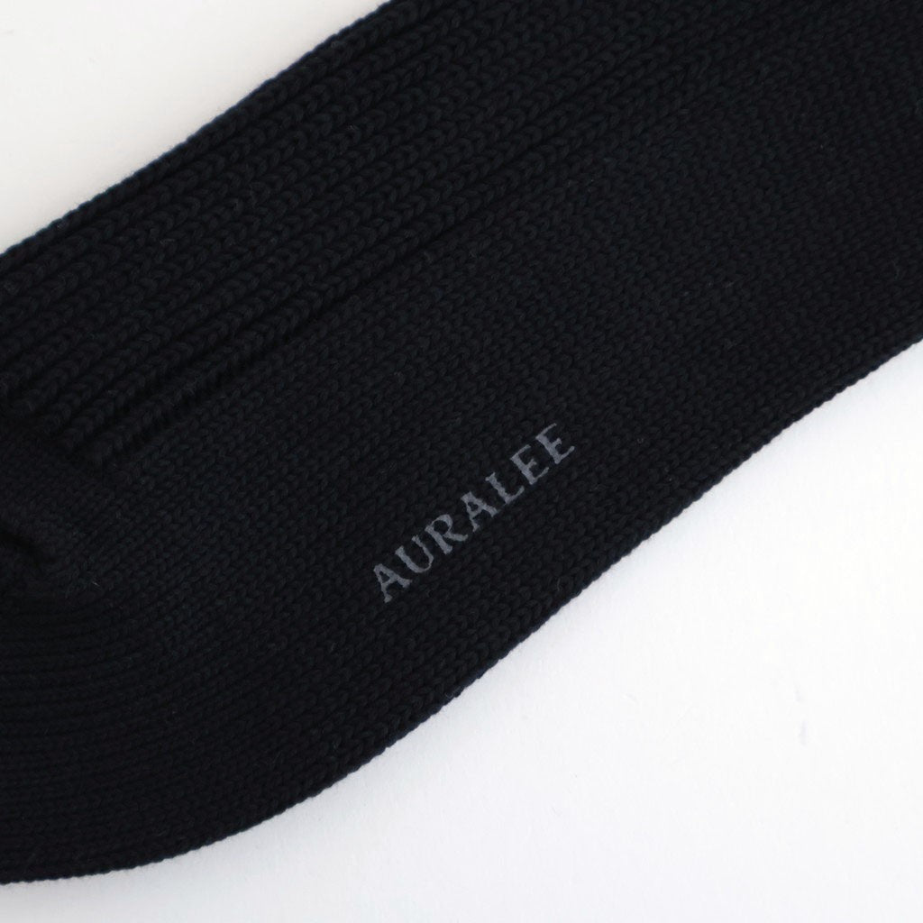 COTTON LOW GAUGE SOCKS #BLACK [A26SS03SX-M]
