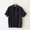 EMBROIDAREY OPEN COLLAR SHIRT #BLACK [YK25SS0938SH]