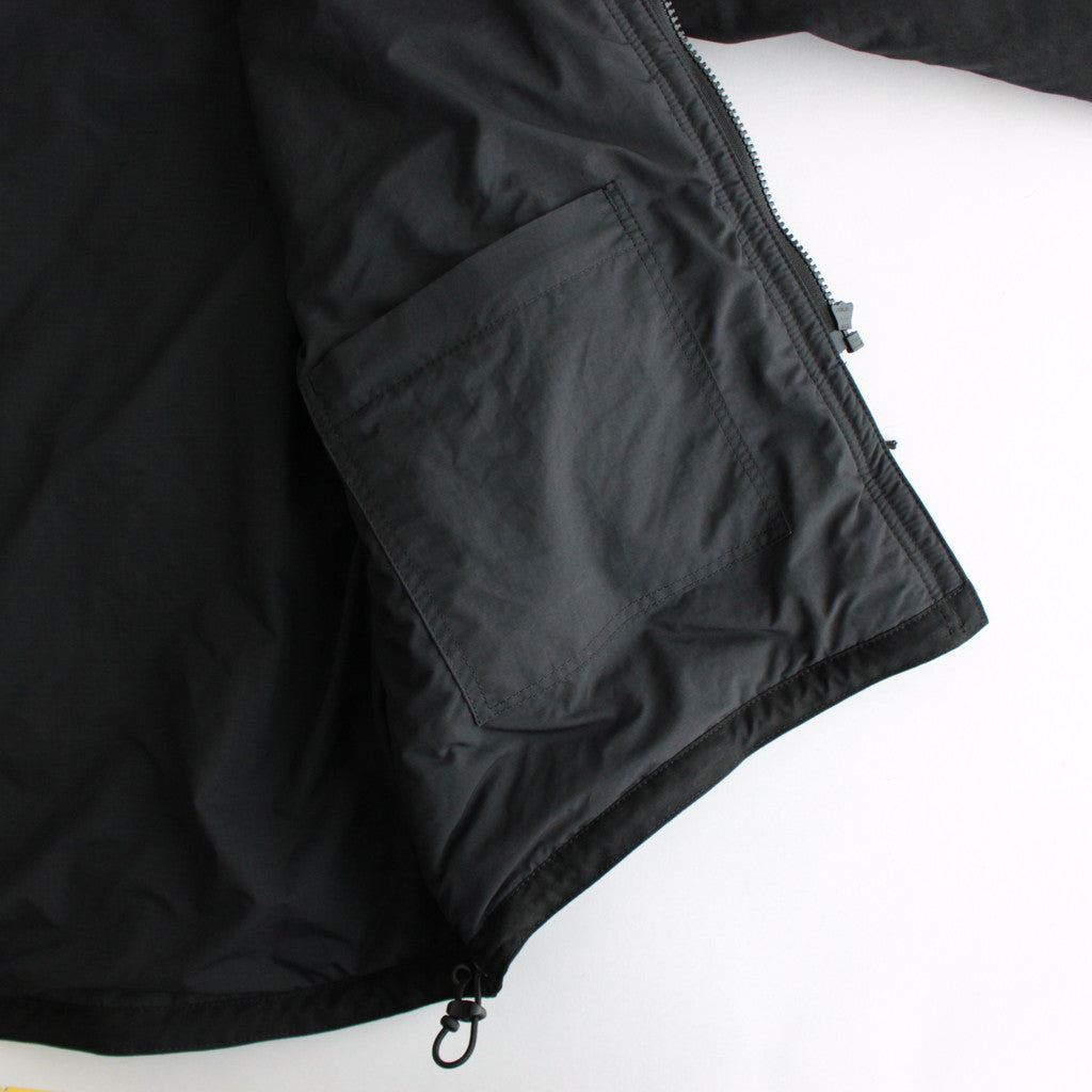 綿ナイロンウェザー×エステルタッサー ジャケット #BLACK [HN-J025-051]