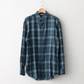AIRY WOOL CHECK SHIRT #FOREST GREEN × NAVY [A25AS01WN]