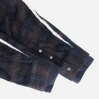 OVERSIZED LAYERED FLANNEL SHIRT #DARK NAVY CHECK [ST.463]