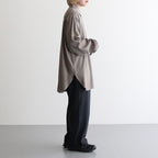 CUPRO TWILL OVERSIZED LS SHIRT #TAUPE [ST.1151]