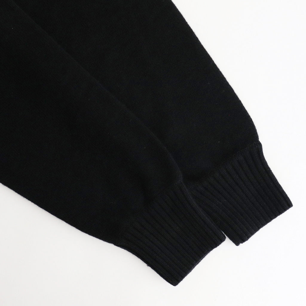 HALF ZIP PULLOVER SWEATER #BLACK [YK24FW0833S]