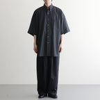 Fine Wool Heather Oversized S/S B.D. Shirt #CHARCOAL [GM261-50319]