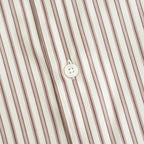 COTTON SILK STRIPE SHIRT #RED BROWN STRIPE [A26AS03CS]
