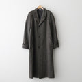 ALPACA WOOL SILK TWEED SOUTIEN COLLAR COAT #GRAY BROWN HAIRLINE [A25AC01LS]