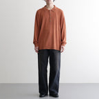 SULFUR DYED OXFORD VINTAGE WIDE PANTS #BLACK [ST.1395]