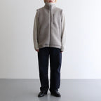 WOOL FLEECE VEST #natural l.gray [14452]