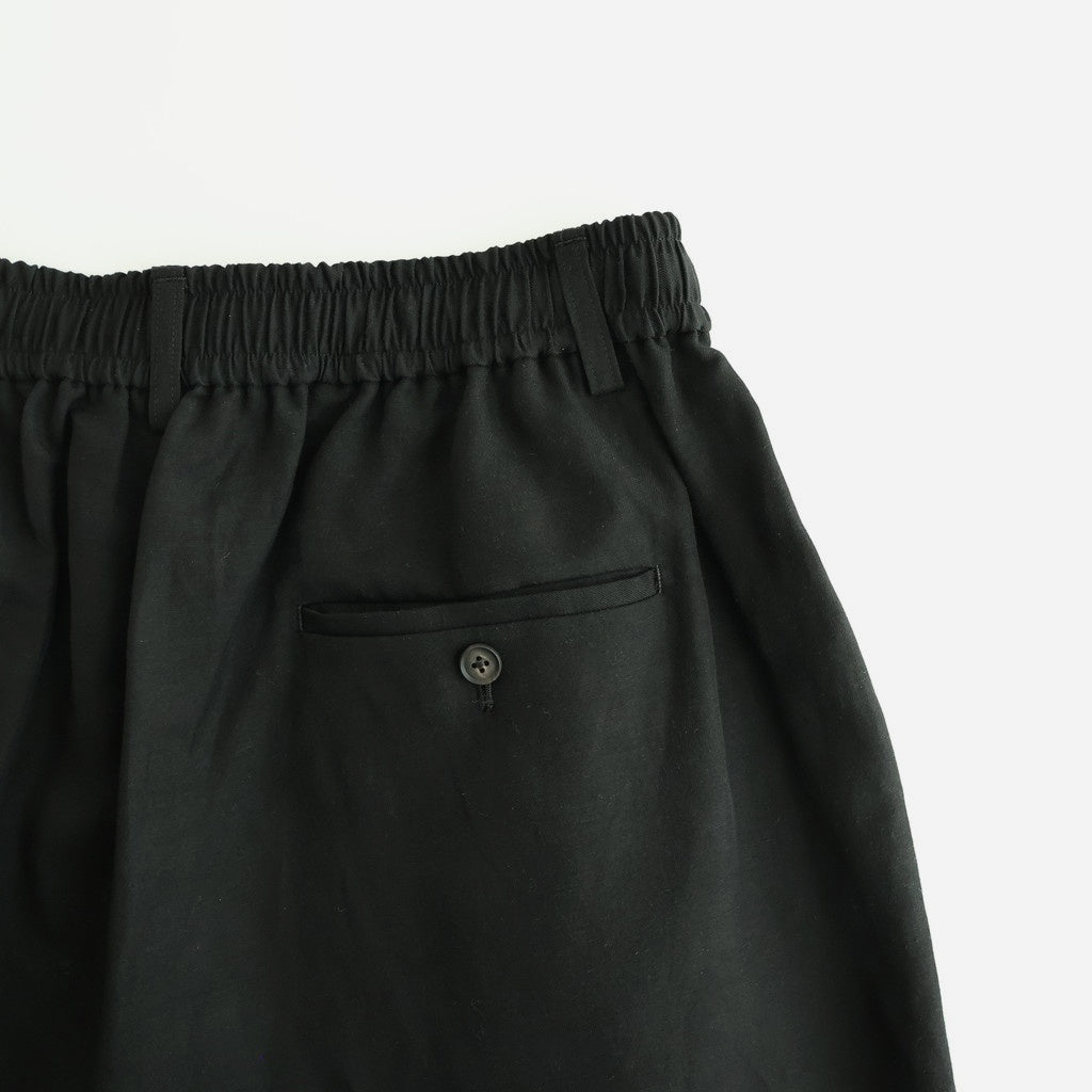 VIS/LI/RA TWILL WIDE EASY SHORT TROUSERS #BLACK [ST.1437]