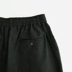 VIS/LI/RA TWILL WIDE EASY SHORT TROUSERS #BLACK [ST.1437]