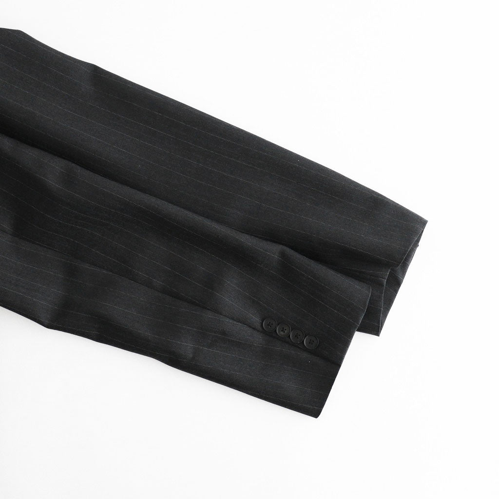 BLUEFACED WOOL JACKET #CHARCOAL NAVY STRIPE [A26AJ03BS]