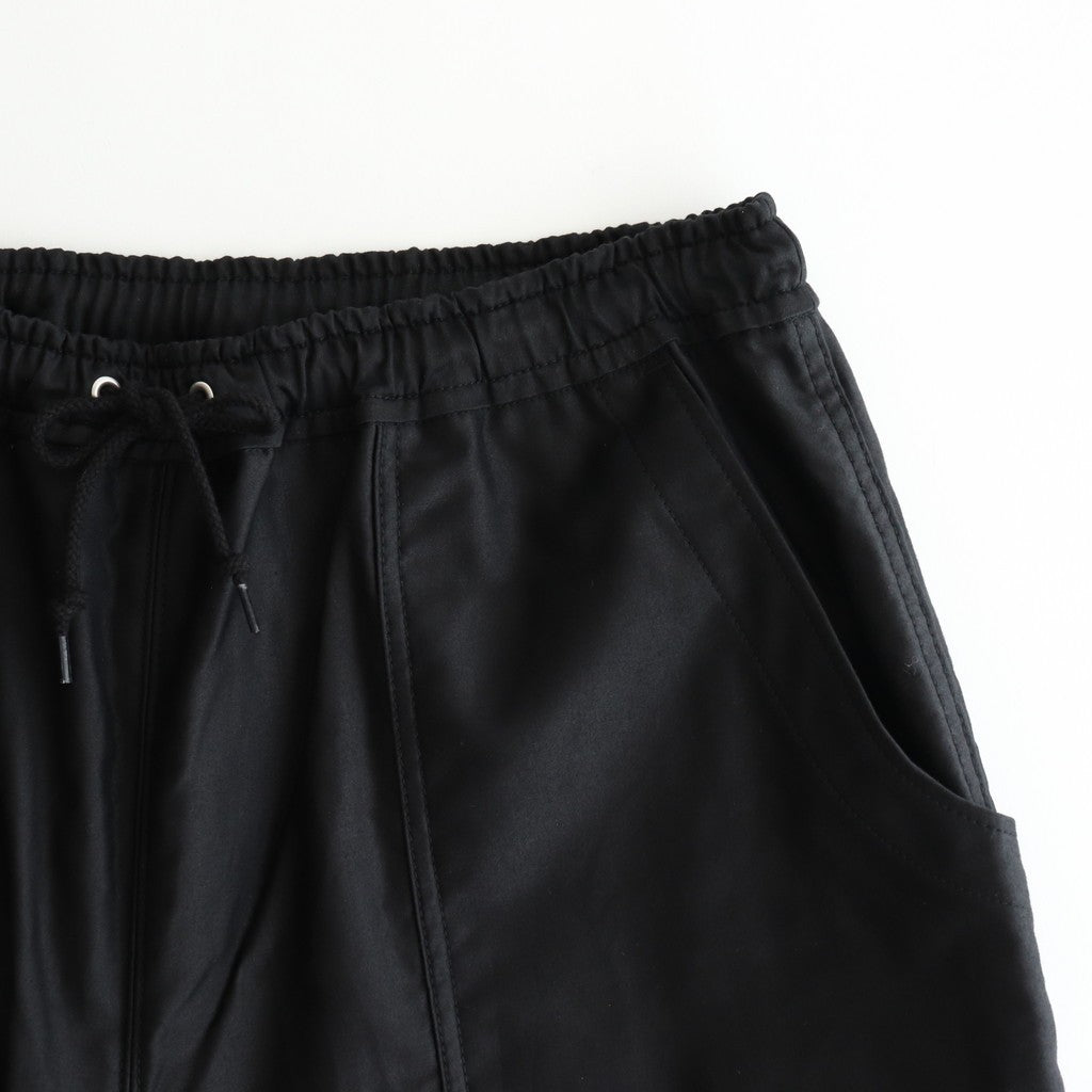 綿サテンイージーパンツ #BLACK [HP-P013-051]