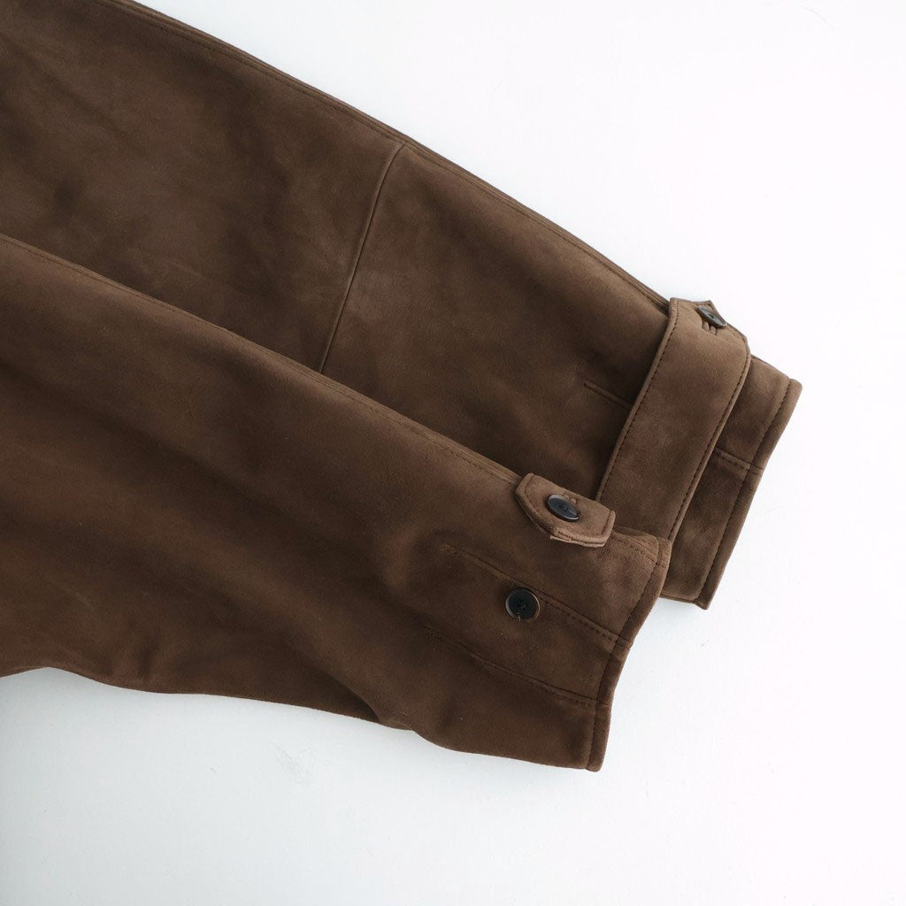 SILKY GRAIN SUEDE BLOUSON #DARK BROWN [A26SB01SG]