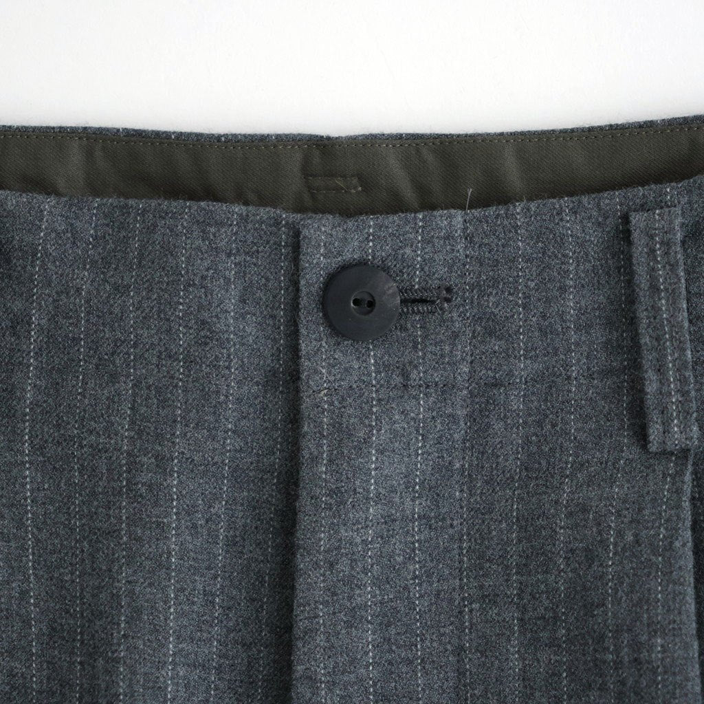 よそいきシンプル2タックワイドPT #GRAY STRIPE [D226-P153]