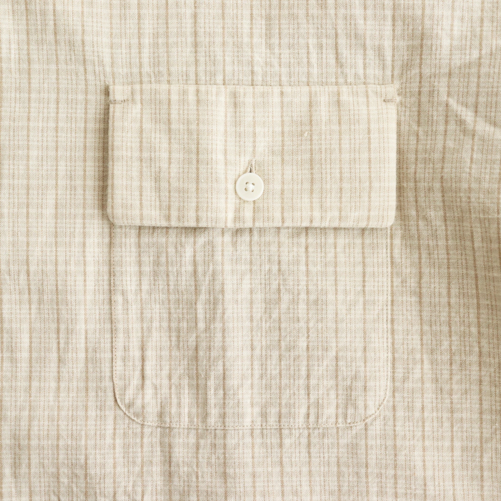 BUTTON SHIRT FLAP POCKET #kusaki khaki-ch [15110]