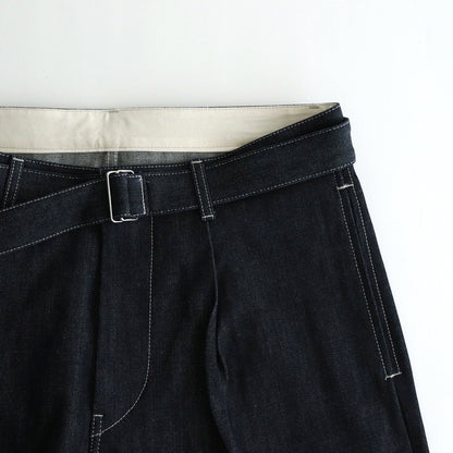 Selvage Denim Belted Pants #INDIGO RIGID [GU251-40192RB]