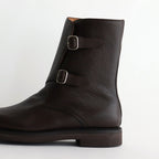 LEATHER WORK BOOTS #DARK BROWN [A25AS01QD]