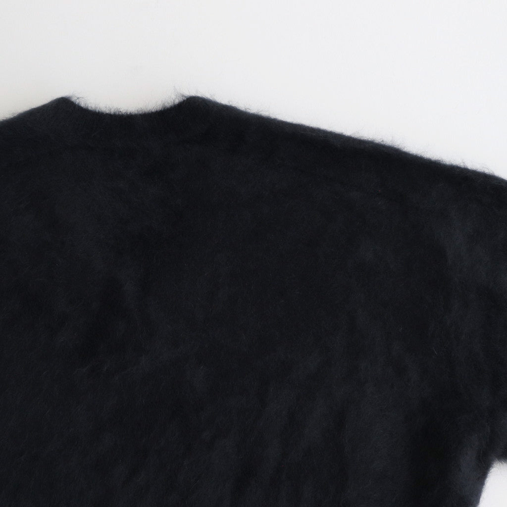 ROYAL CASHMERE FUR V-NECK SWEATER #NAVY [KRAGCW0910]