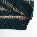 BORDER MESH KNIT SKIPPER POLO SHIRT #PEACOCK GREEN [YK25SS001010S]