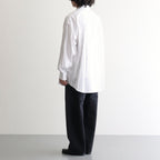 SIDOGRAS Brown Stripe L/S Oversized Regular Collar Shirt #WHITE [GM263-50345]