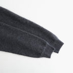GARMENT-DYED BABY ALPACA FUR KNIT CREW-NECK CARDIGAN #DARK GRAY [A26AC01BA]