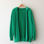 FCDPTD｜製品染＆ポリエステル裏毛 前開きパーカー #THE GREEN [GE_FR0304TD]