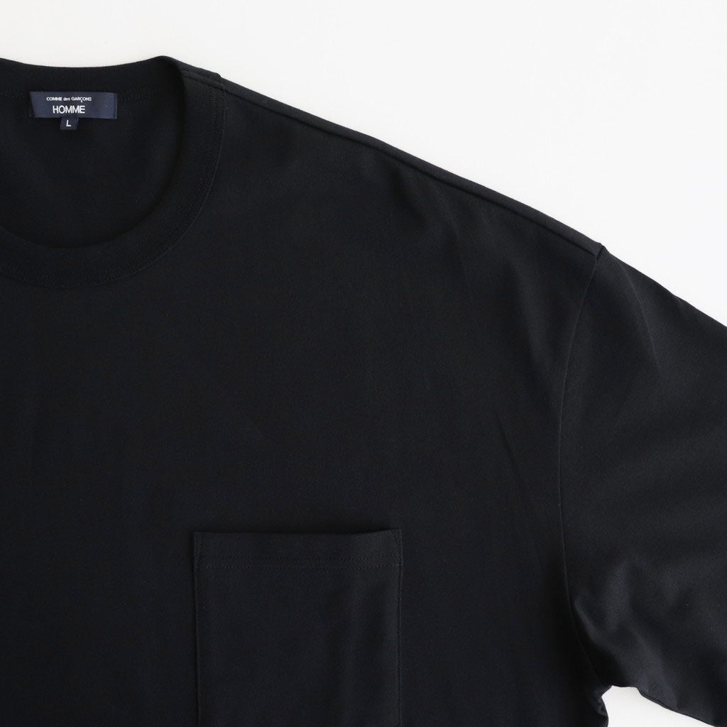 綿天竺 製品プリント S/S ポケットTシャツ #BLACK [HO-T015-051