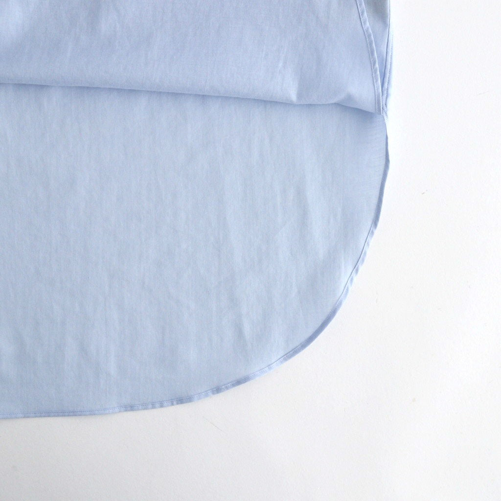 COTTON SILK OVERSIZED LS SHIRT #SAX [ST.1666]
