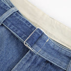 Selvage Denim Belted Pants #INDIGO_LIGHT FADE [GU261-40064LB]