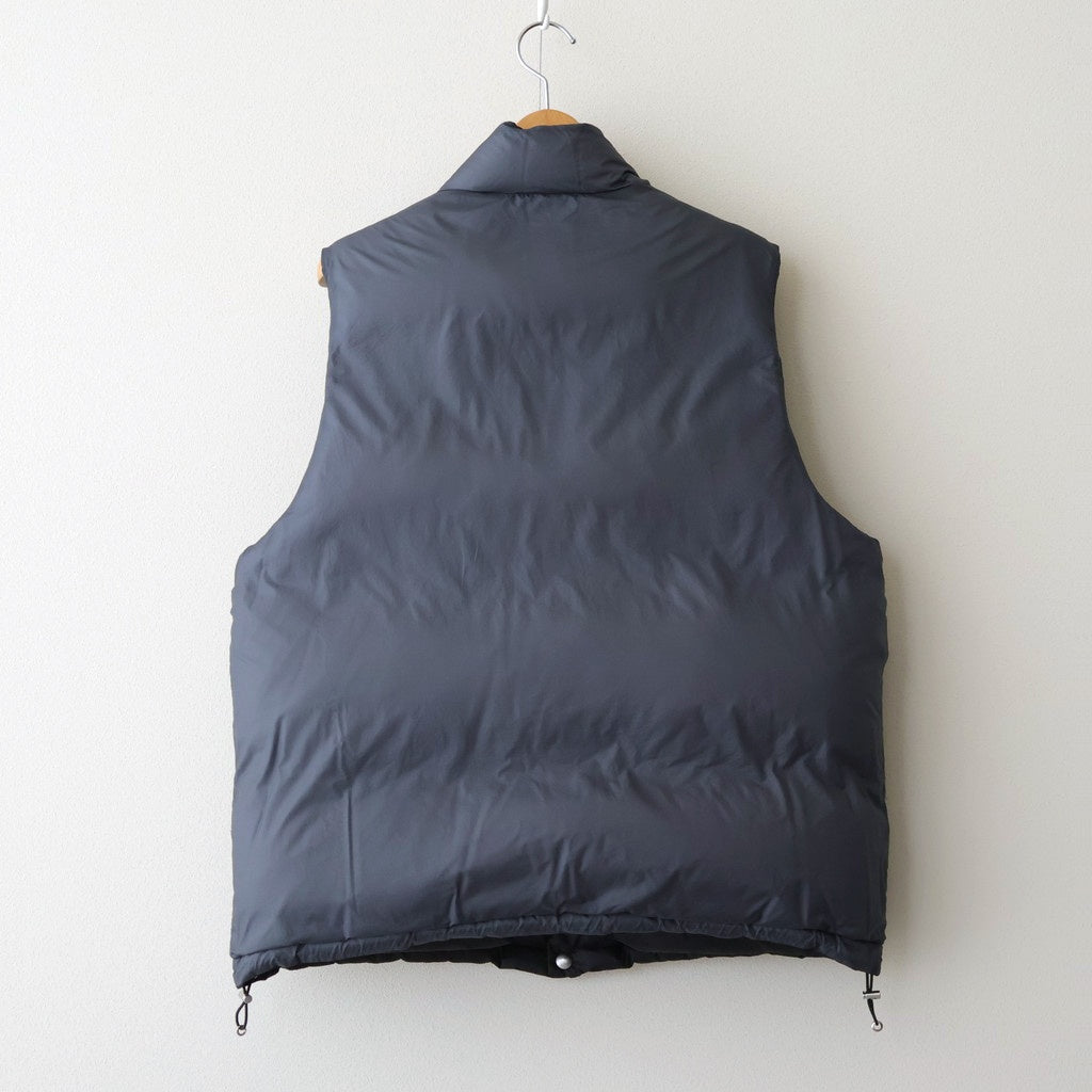 PUFFER REVERSIVLE VEST #BLACK x NAVY [25330203]