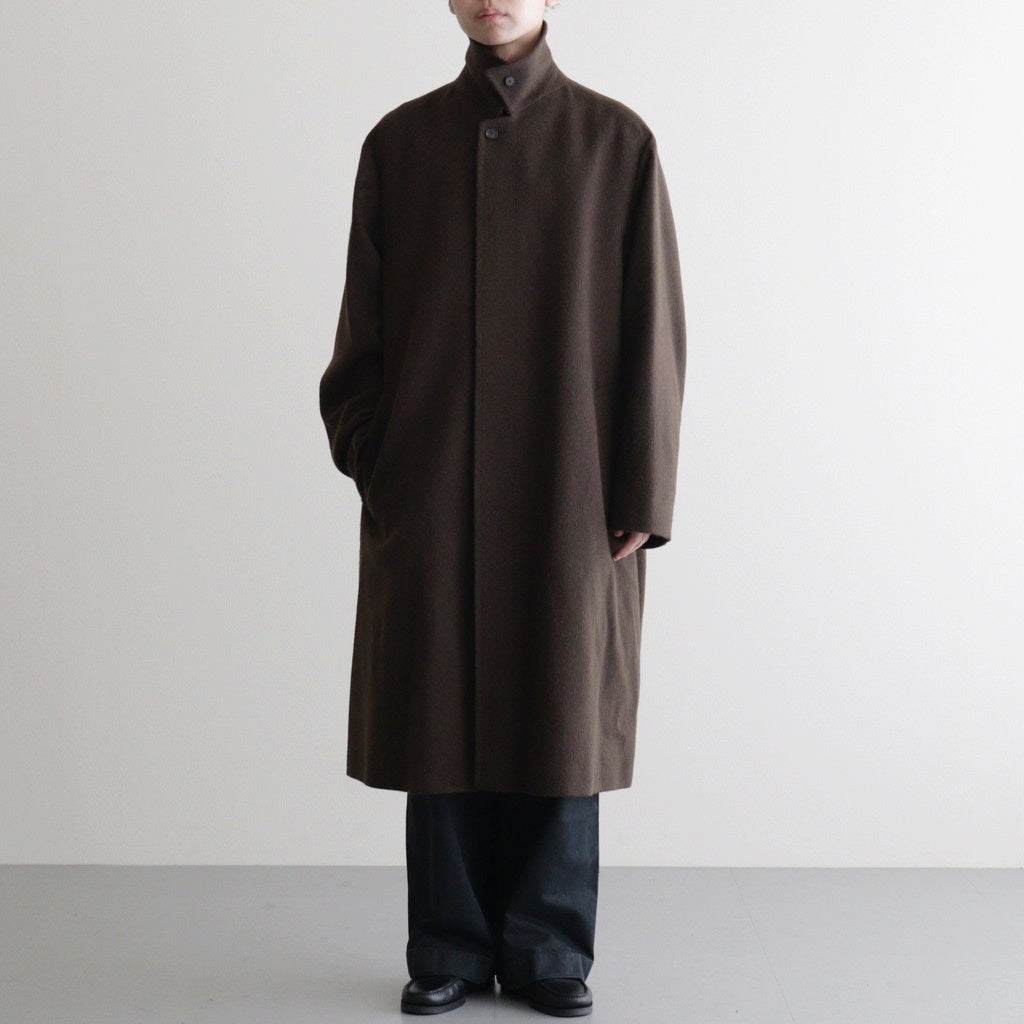 BABY CAMEL FLANNEL COAT #DARK BROWN [A25AC01BF] – ciacura