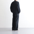 COLOR COMBINATION KNIT LS #BLUE × CHARCOAL [ST.713]