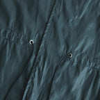 LEATHER LIKE POLYESTER SNOW PARKA #DUSTY GREEN [YK24SS0636C]