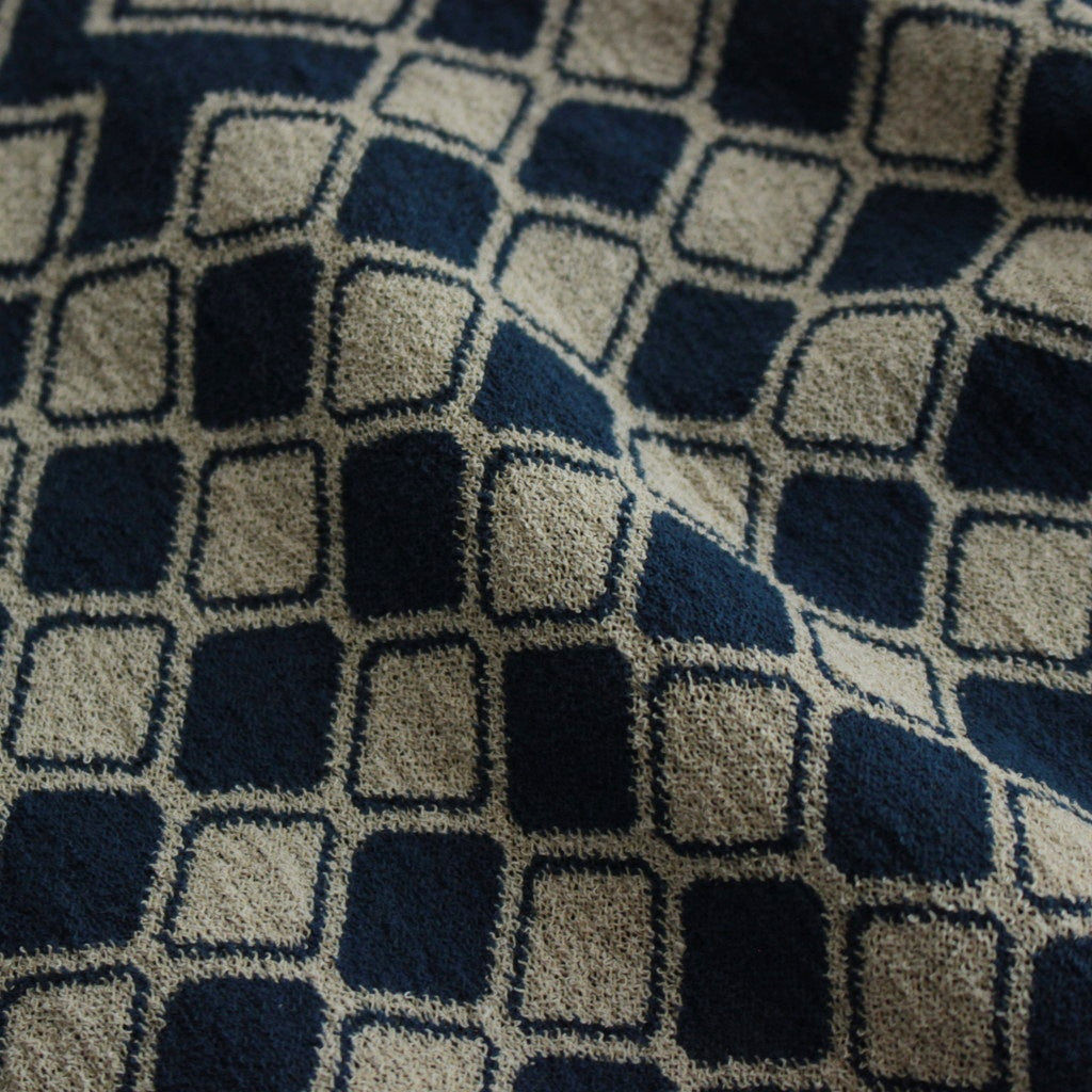 KUBA KNIT SWEATER #NAVY & BEIGE [2541000601]
