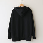 FCDPTD｜製品染＆ポリエステル裏毛 前開きパーカー #BLACK [GE_FR0304TD]