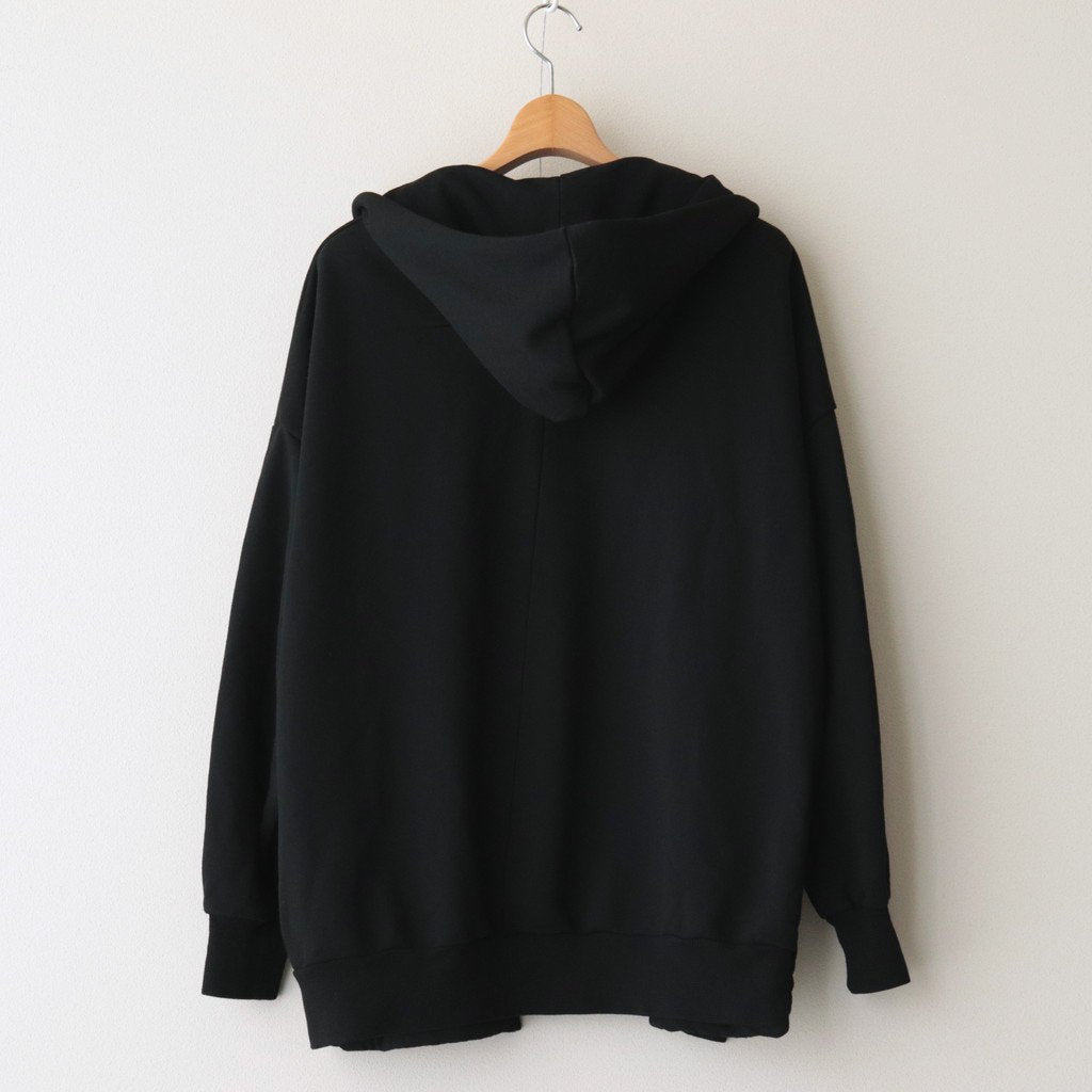 FCDPTD｜製品染＆ポリエステル裏毛 前開きパーカー #BLACK [GE_FR0304TD]