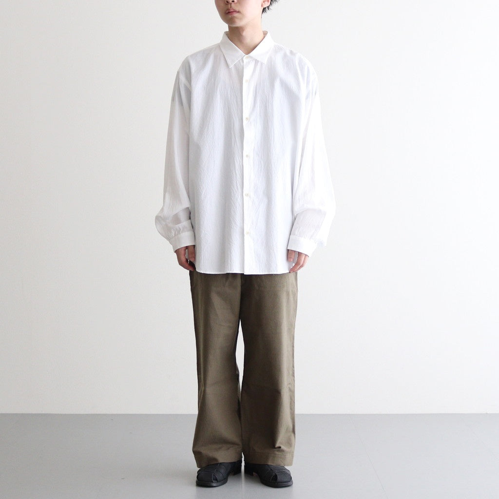 BUTTON SHIRT WIDE #white [13148]