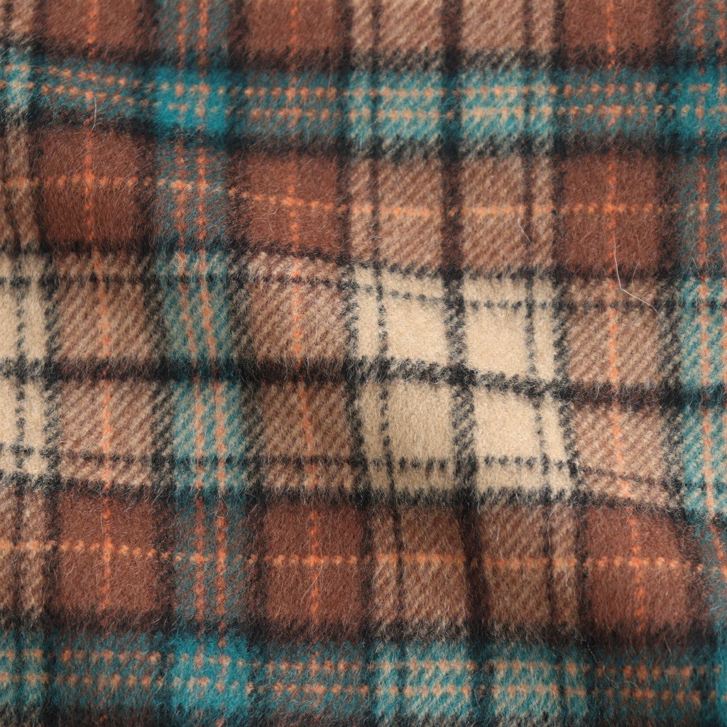 CASHMERE CHECK LONG STOLE #RED BROWN CHECK [A26AM02SL]