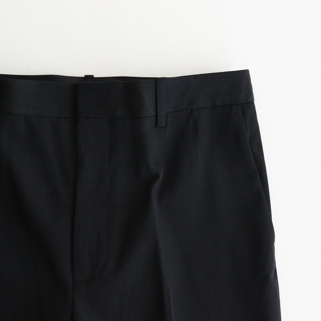 LIGHT WOOL MAX GABARDINE SLACKS #TOP BLACK [A25AP02MG]