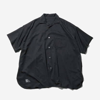 COOLFIBER OPEN COLLAR S/S SHIRT #BLACK [FSC241-50132]