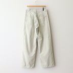 PIGMENT DYE FINX CORDUROY WIDE 5P PANTS #WHITE KHAKI [A25SP01PD]