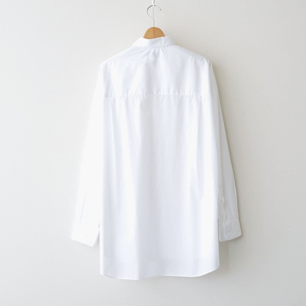 Broad L/S Oversized Regular Collar Shirt #WHITE [GM263-50001B]