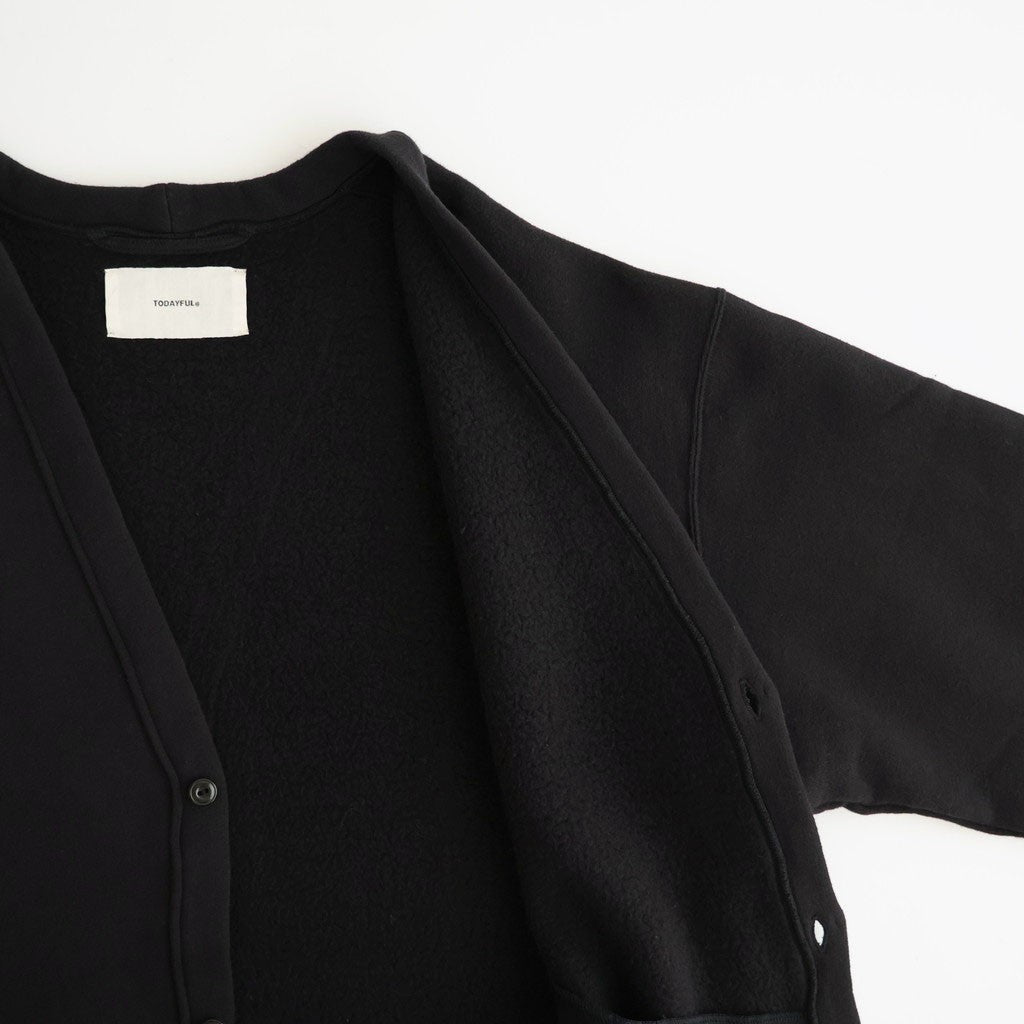 Cotton Brushed Cardigan #BLK [12620609]