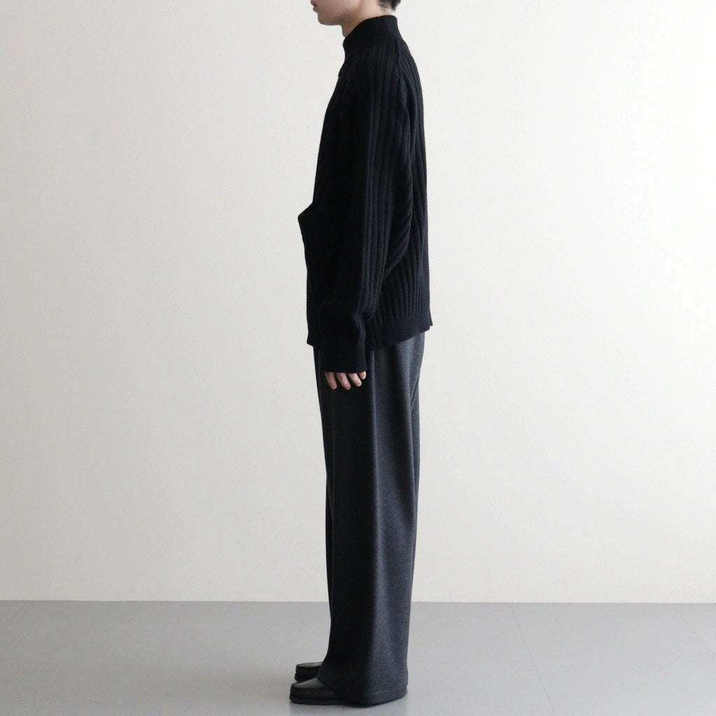 Wide Rib Highneck Sweater #BLACK [YK25FW01100S]